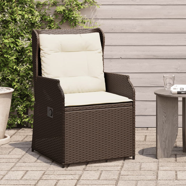 Tuinstoelen 2 St Verstelbaar Met Kussens Poly Rattan