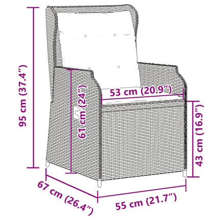 Ligstoelen Voor In De Tuin Met Kussens Poly Rattan