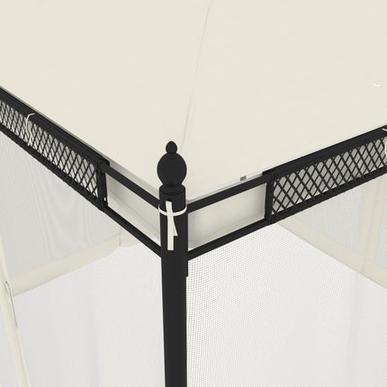 Prieel Met Zijwanden Van Gaas 2,93X2,93 M Staal Kleurig