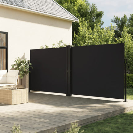 Tuinscherm Uittrekbaar Zwart