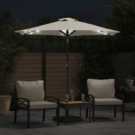 Parasol Met Led's En Stalen Paal 225X225X212 Cm