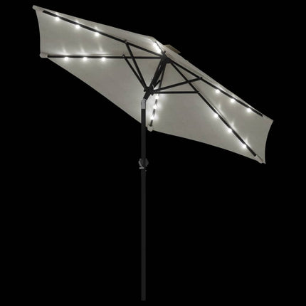 Parasol Met Led's En Stalen Paal 225X225X212 Cm