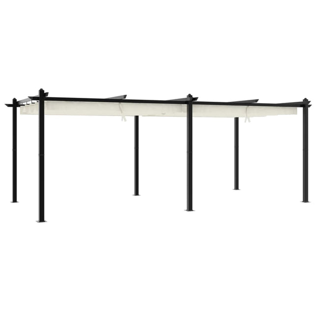 Prieel Met Uittrekbaar Dak 3X6 M Aluminium Kleurig