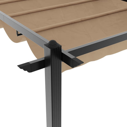 Prieel Met Uittrekbaar Dak 3X6 M Aluminium