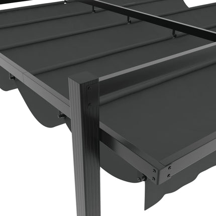 Prieel Met Uittrekbaar Dak 3X3 M Aluminium Kleurig