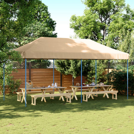 Partytent Inklapbaar Pop-Up 580X292X315 Cm Beige