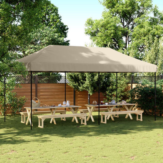 Partytent Inklapbaar Pop-Up 580X292X315 Cm Taupe