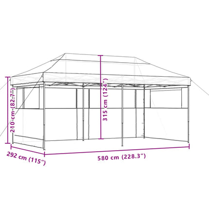 Partytent Inklapbaar Pop-Up Kleurig Terracotta