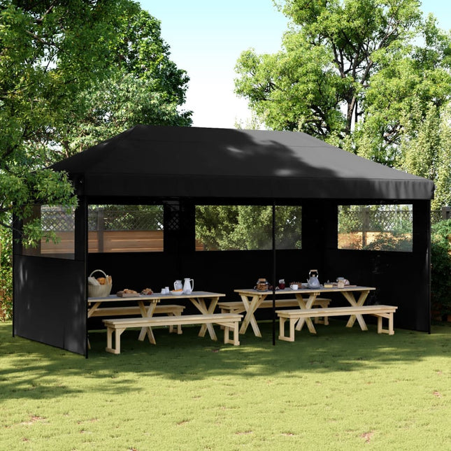Partytent Inklapbaar Pop-Up Zwart