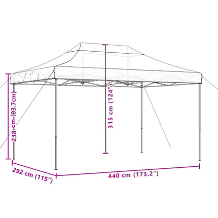 Partytent Inklapbaar Pop-Up 440X292X315 Cm Groen
