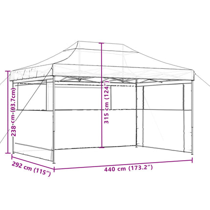 Partytent Inklapbaar Pop-Up Kleurig Terracotta