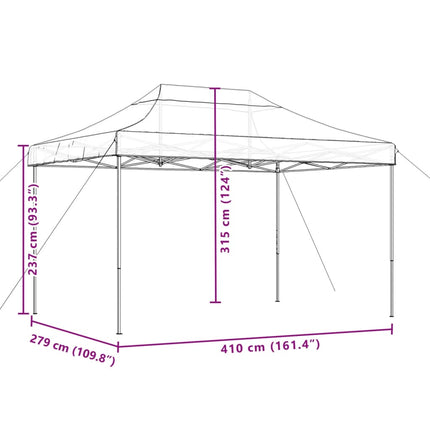 Partytent Inklapbaar Pop-Up 410X279X315 Cm Beige