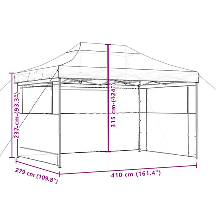 Partytent Inklapbaar Pop-Up Bordeauxrood