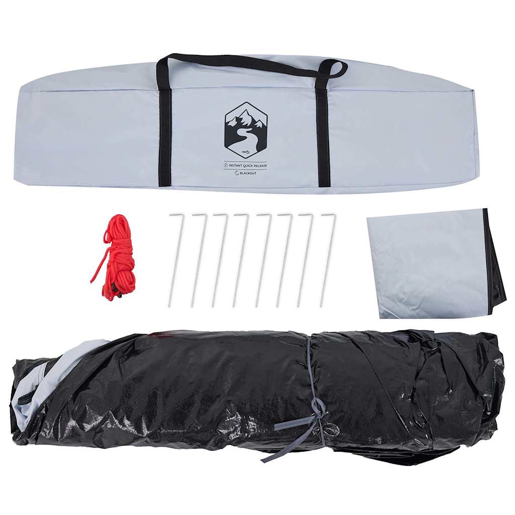 Koepeltent 4-persoons snelontgrendeling verduisterende stof wit