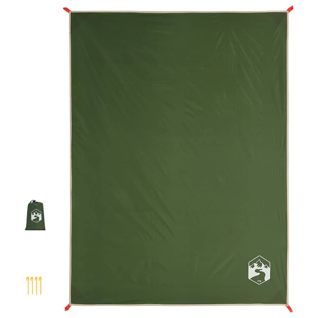 Picknickkleed met haringen 205x155 cm groen