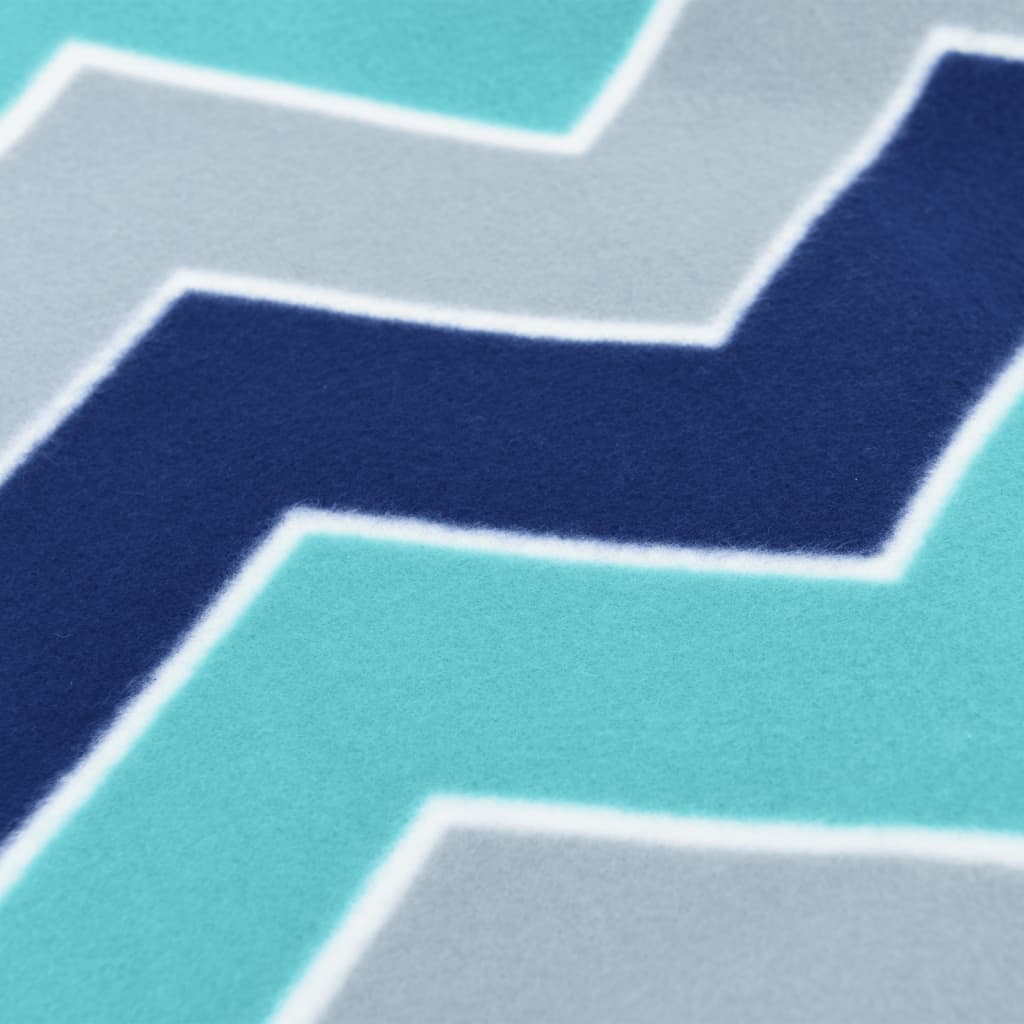 Picknickkleed opvouwbaar golven 200x150 cm fluweel blauw