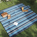 200 x 200 cm / Blauw en wit