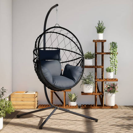 Hangstoel Met Standaard Rattan En Staal