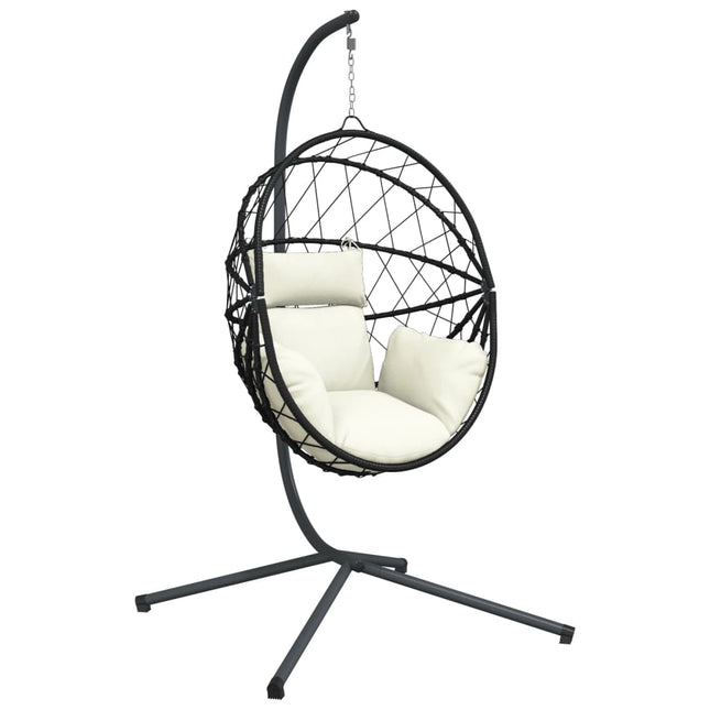 Hangstoel Met Standaard Rattan En Staal