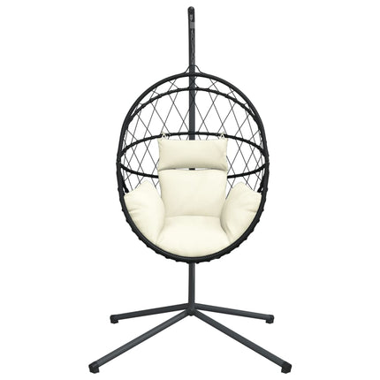 Hangstoel Met Standaard Rattan En Staal