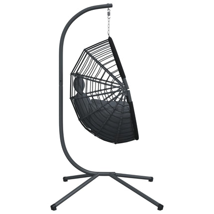 Hangstoel Met Standaard Rattan En Staal Kleurig