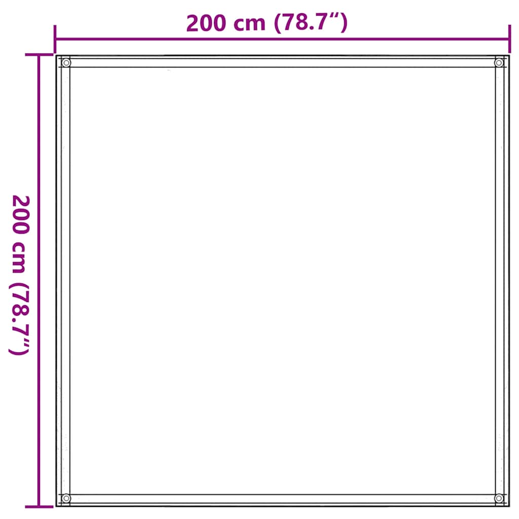 Tenttapijt 200x200 cm HDPE zandkleurig