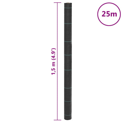 Worteldoek 1,5X25 M Polypropeen Zwart