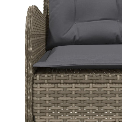 Tuinbank Met Kussens L-Vormig Poly Rattan