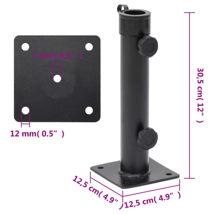 Parasolvoet Voor Ø38/48 Mm Stok Staal