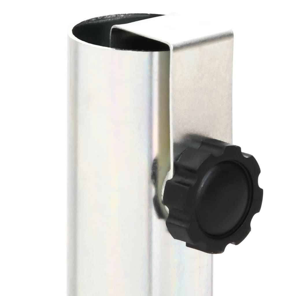 Parasolvoet Met Grondpennen Voor Ø32-38 Mm Staal Zilverkleurig