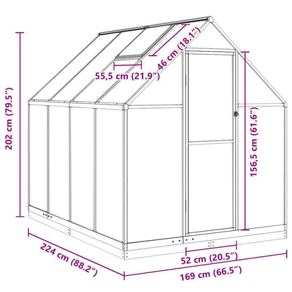 Tuinkas Met Basisframe Aluminium Kleurig