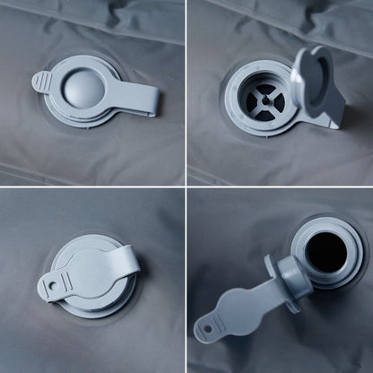 Kampeermatras met kussens zelfopblazend 2-persoons grijs