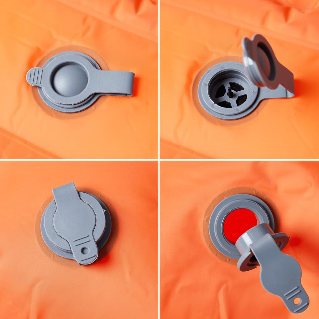 Kampeermatras met kussens zelfopblazend 2-persoons oranje