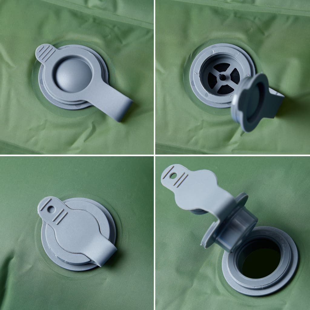 Kampeermatras met kussens zelfopblazend 2-persoons groen