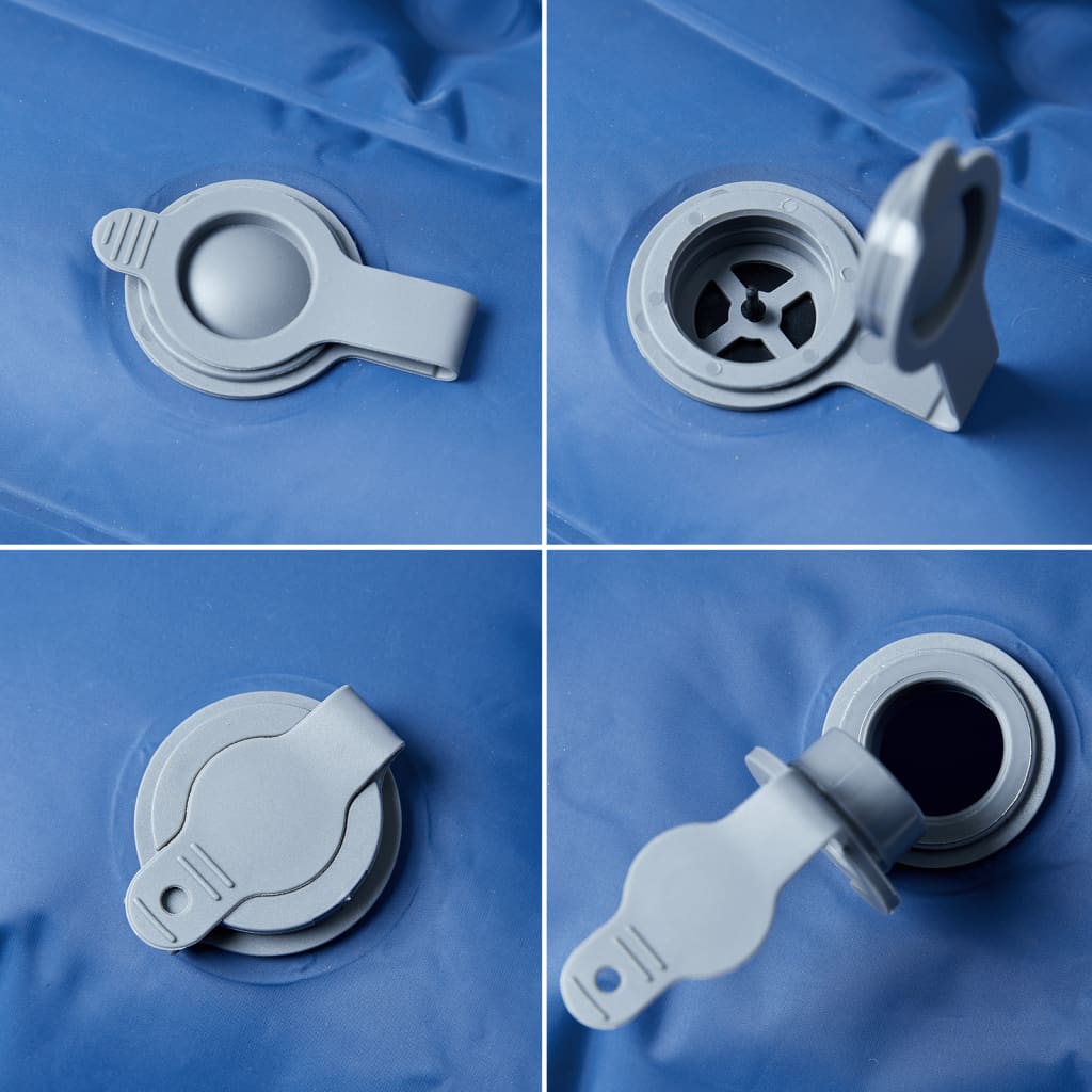 Kampeermatras met kussens zelfopblazend 2-persoons marineblauw