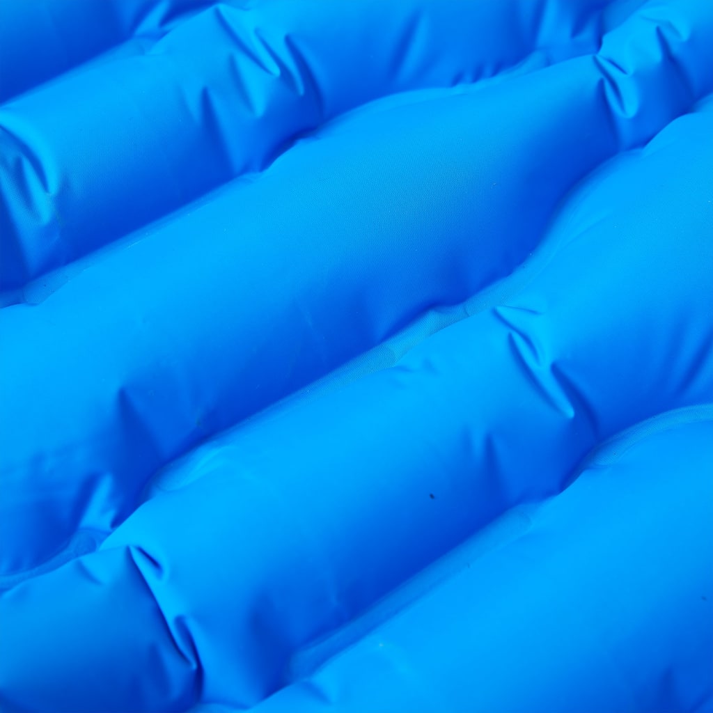 Kampeermatras met kussen zelfopblazend 1-persoons blauw
