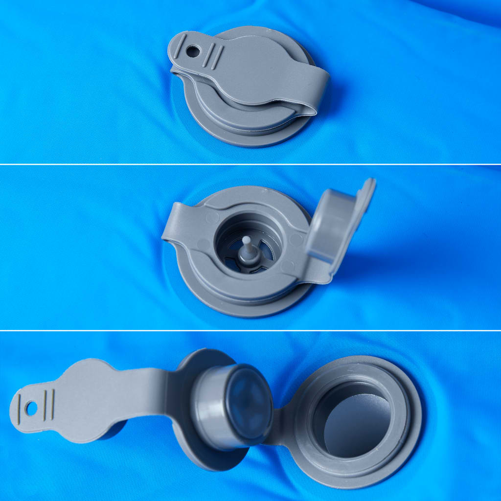 Kampeermatras met kussen zelfopblazend 1-persoons blauw