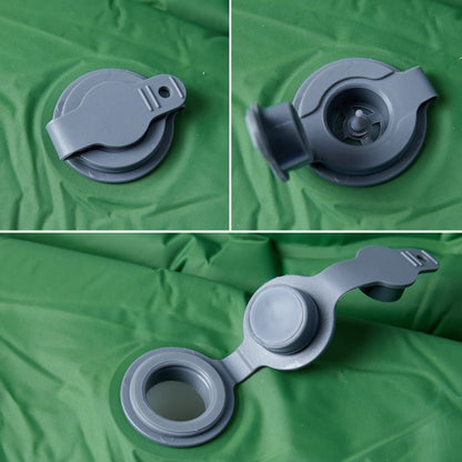 Kampeermatras met kussen zelfopblazend 1-persoons groen