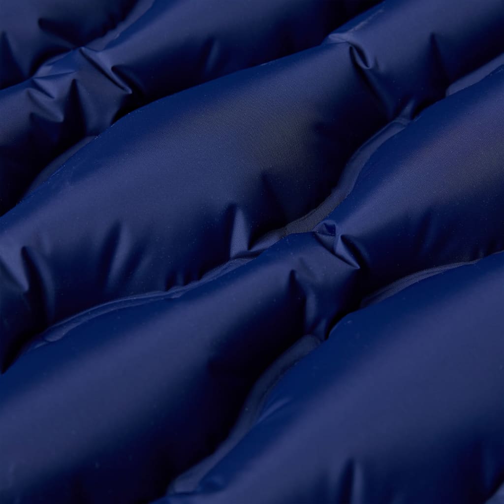 Kampeermatras met kussen zelfopblazend 1-persoons marineblauw