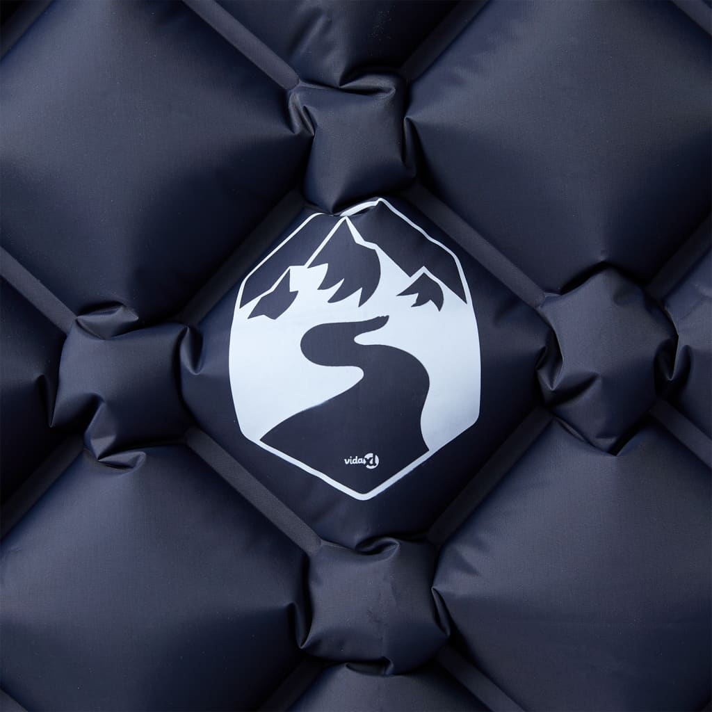 Kampeermatras opblaasbaar 190x58x6 cm 1- persoons grijs