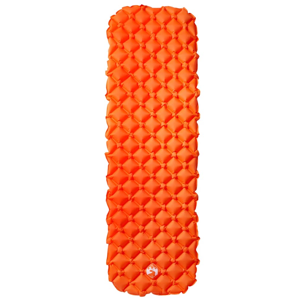 Kampeermatras opblaasbaar 190x58x6 cm 1-persoons oranje