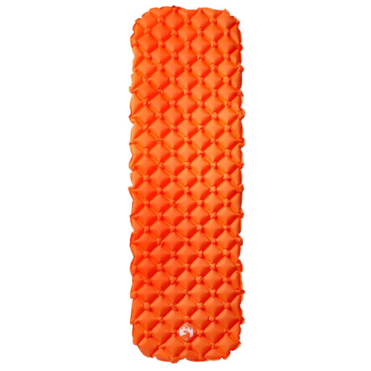 Kampeermatras opblaasbaar 190x58x6 cm 1-persoons oranje