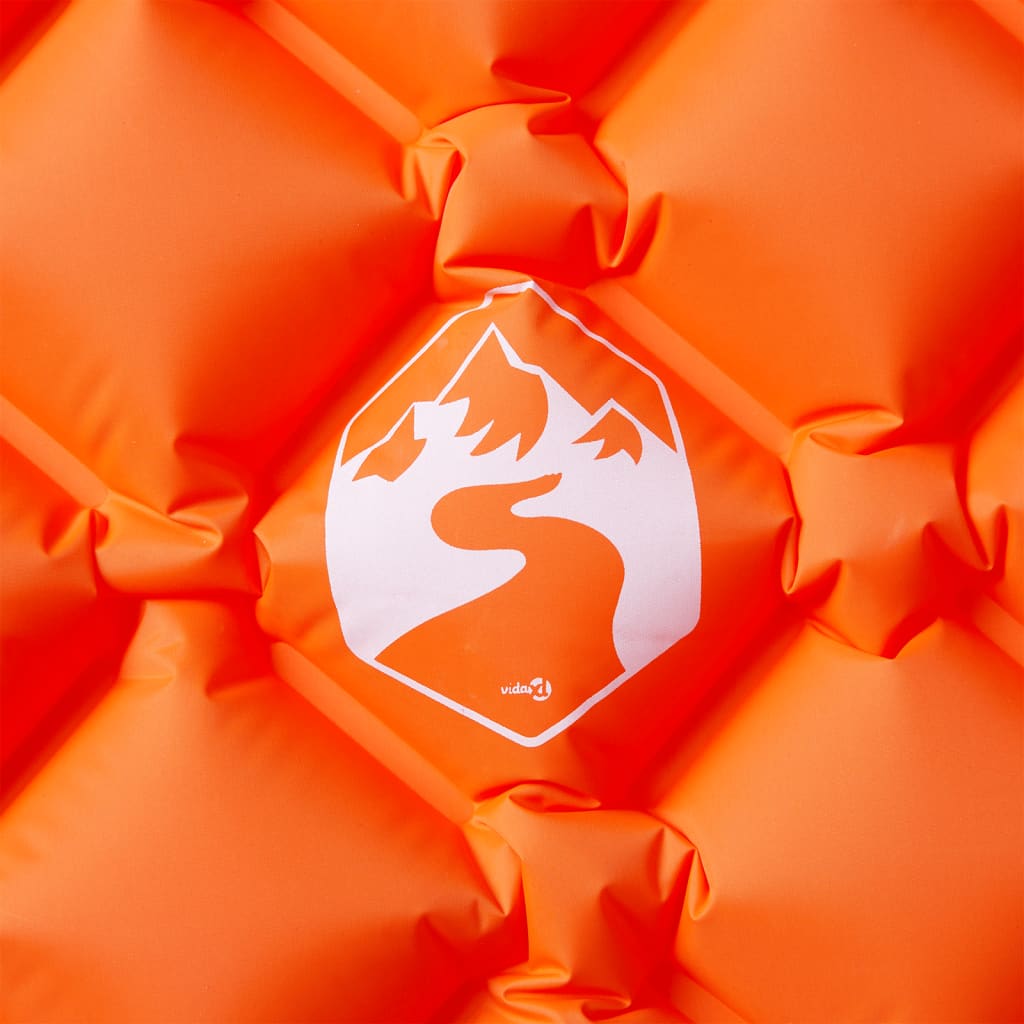 Kampeermatras opblaasbaar 190x58x6 cm 1-persoons oranje