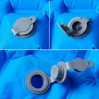 Kampeermatras opblaasbaar 190x58x6 cm 1-persoons blauw