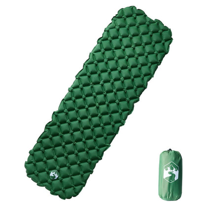 Kampeermatras opblaasbaar 190x58x6 cm 1- persoons groen