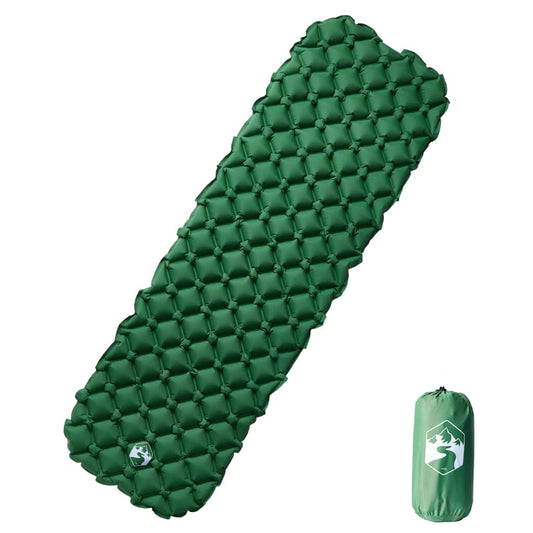 Kampeermatras opblaasbaar 190x58x6 cm 1- persoons groen