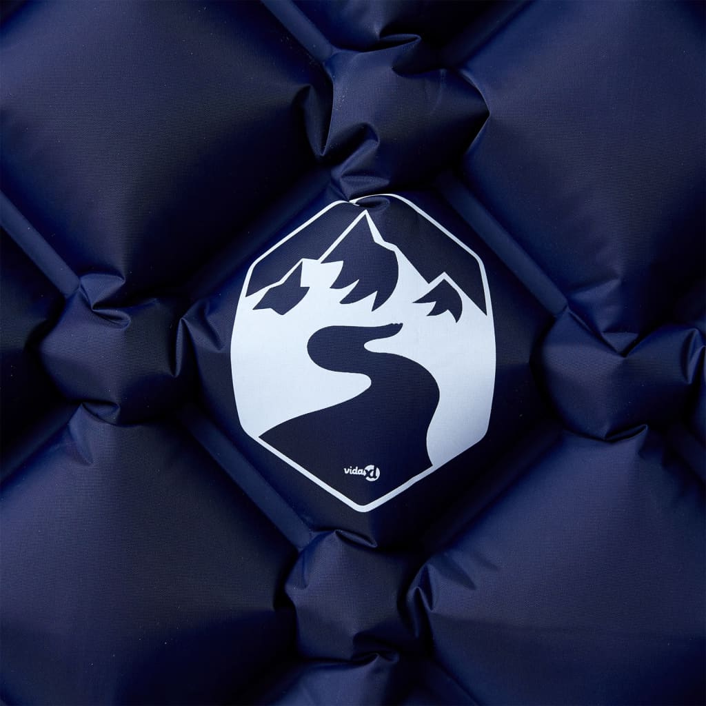 Kampeermatras opblaasbaar 190x58x6 cm 1-persoons marineblauw