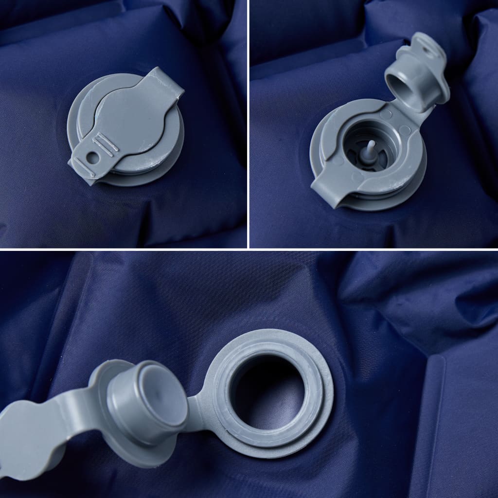 Kampeermatras opblaasbaar 190x58x6 cm 1-persoons marineblauw