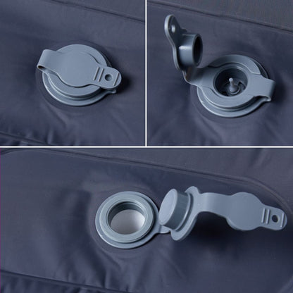 Kampeermatras met kussen zelfopblazend 1-persoons grijs