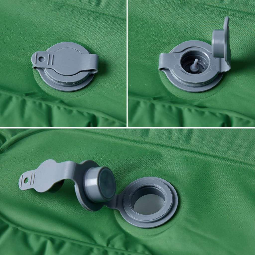 Kampeermatras met kussen zelfopblazend 1-persoons groen